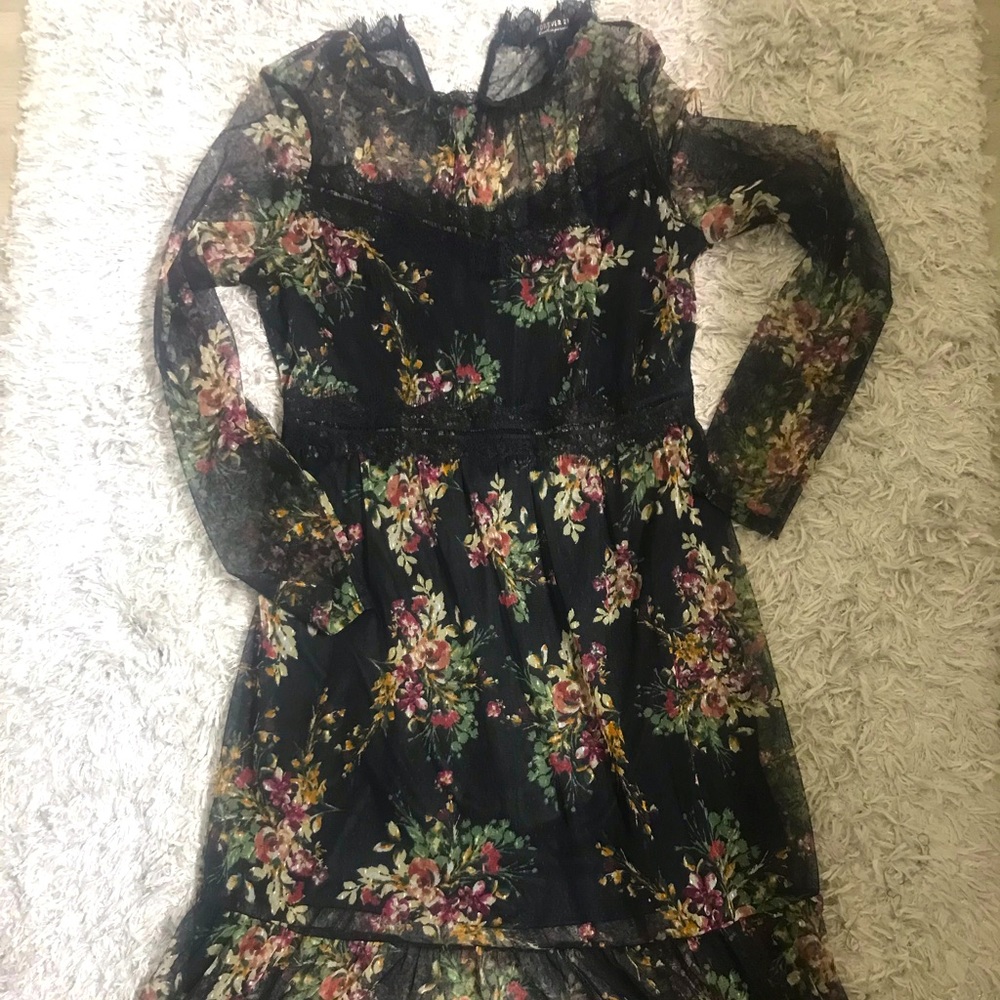 Floral Sheer Maxi Dress